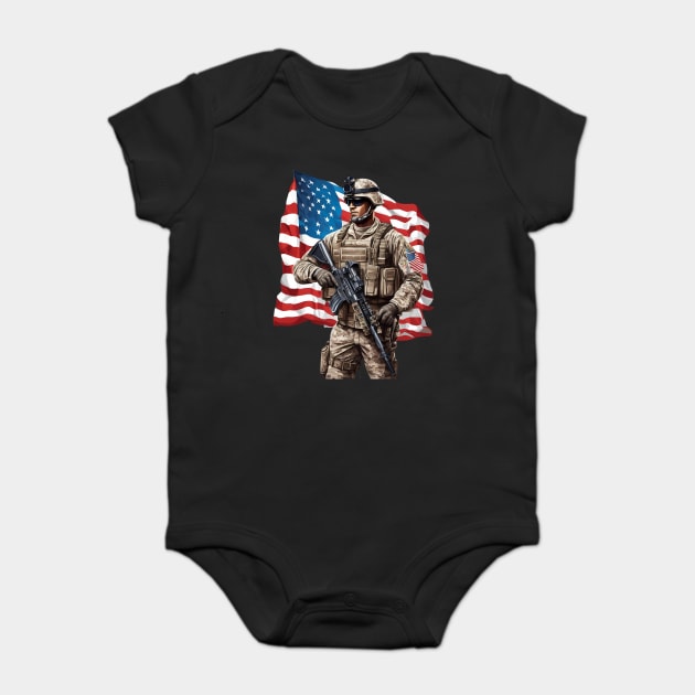 US Marines Baby Bodysuit by animegirlnft